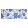RLF Home 100% Cotton High Quality Rosales Tailored Window Valance with 1.5" Rod Pocket 50" W X 12" L Blue - 3 of 4