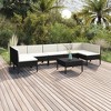 vidaXL Patio Lounge Set Outdoor Sectional Sofa Set Table Poly Rattan Black - 2 of 4