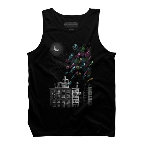 Men's Design By Humans Your Free Jelly Fish Return To Space By moisescudero  Tank Top - Black - Medium