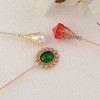 Anna-Kaci Vintage 3Pcs Long Stick Hat Pins Crystal Flower Butterfly and Pearl Details for Classic Hat Lapel and Scarf Accessorizing - 3pcs Gorgeous - 3 of 4