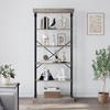 Iron MDF Column Bookshelf - Classic Roman Design Storage Shelf for Study Living Room, Vintage Functional - 2 of 4