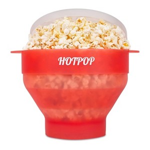 HOTPOP Original Microwave Popcorn Popper with Handles, Collapsible