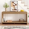 KIGFTSOD Modern 3-Drawer Console Table with Vertical Slats, Round Edge Design, Perfect for Entryway, Hallway or Behind Sofa - 2 of 4
