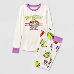 Kids' Toy Story 2pc Pajama Set - White - 1 of 3