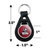 LenoirRhyne University Primary Logo Black Leather Keychain - 2 of 4
