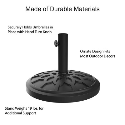 10 Ft Sand Patio Umbrella with Auto Tilt and Base