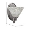 Toltec Lighting Zilo 1 - Light Sconce in  Graphite with 7" Italian Ice Shade - 2 of 2