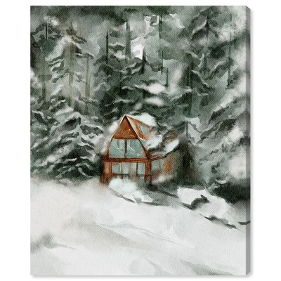 Art Remedy Winter in December Landscape Wall Art Unframed