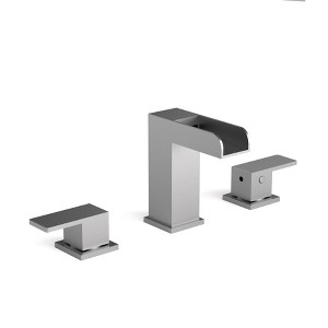YAWWALK 8 in. Widespread Bathroom Faucet with Waterfall Spout, Double Handle - 1 of 4