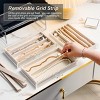 5-Drawer Dustproof Necklace Organizer Box, Clear Acrylic Case with Velvet Lining for Chain Display, Beige - 3 of 4