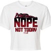 Women's - Marvel - Deadpool Nope Not Today Cropped Graphic T-Shirt - 2 of 4