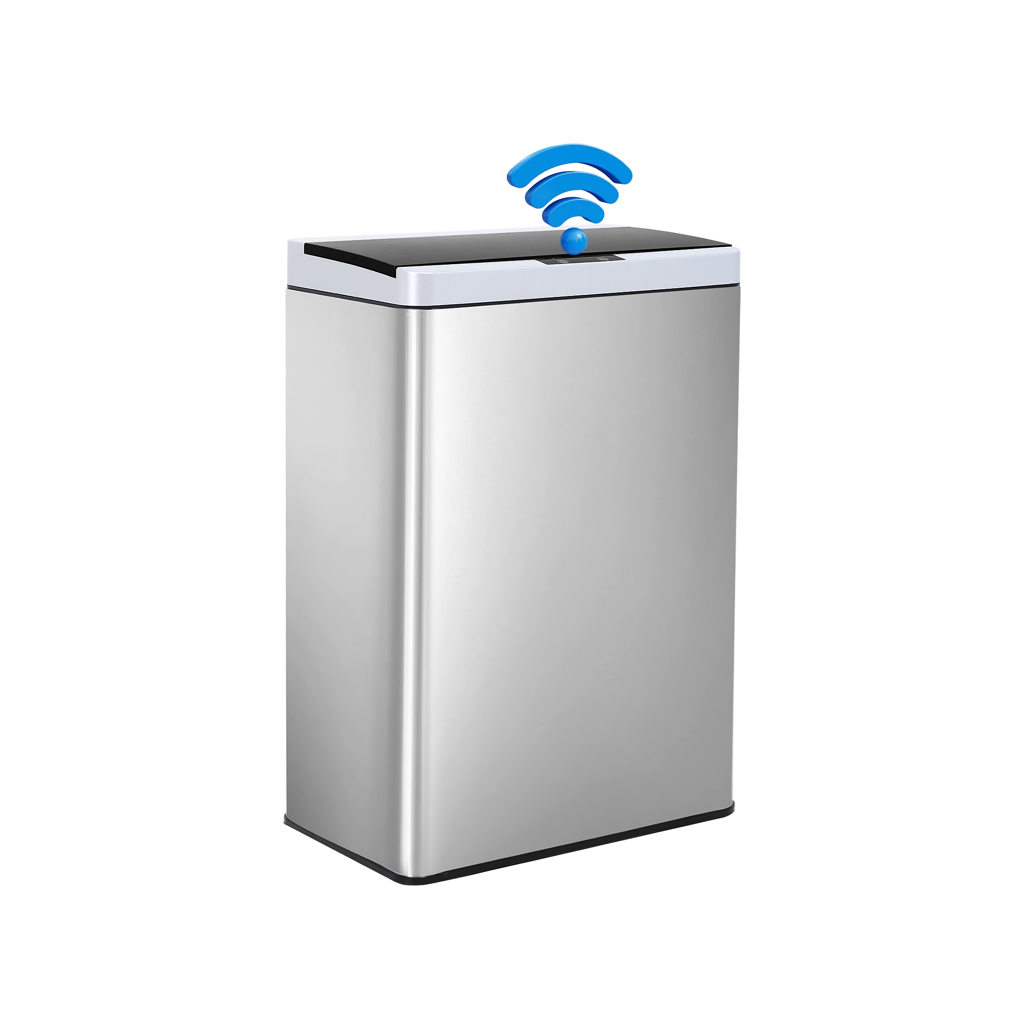 BestMassage 13 Gallon/50Liter Trash Can Stainless Steel Kitchen Garbage Can with Soft Close Lid and Odor Control Automatic Touch Free Waste Bin