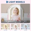 Kids Vanity with Lighted Mirror, Little Girls Vanity with Adjustable LED Light, Drawer & Open Shelves for 3-9 Yrs Girls - 3 of 4