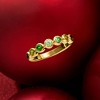 Ross-Simons 0.10 Carat Green Sapphire and .60 ct. t.w. Tsavorite Ring With .20 ct. t.w. Peridots in 18kt Gold Over Sterling - 4 of 4