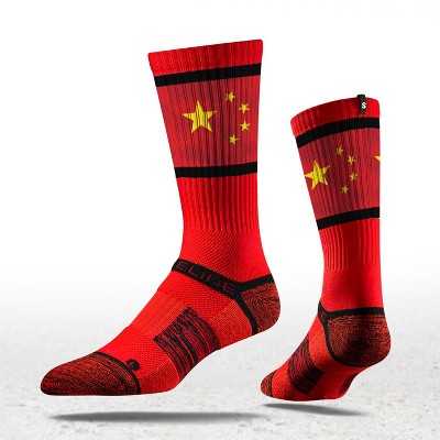 Strideline S Collection, China Flag Crew Socks