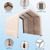 GustoWave 10x15FT Outdoor Portable Storage Shed with Roll-Up Door for Motorcycle, Garden and Tools - 4 of 4