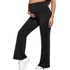 Coolmee Women's Maternity Pants Leggings Workout Active Yoga Over The Belly Soft Pregnancy Pants - 2 of 4