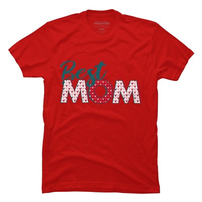 Men's Design By Humans Best Mom Heart Pattern By Semir T-Shirt