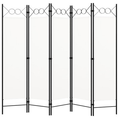 VidaXL 5-Panel Room Divider Cream White 78.7Inchx70.9Inch