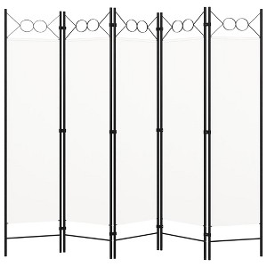 VidaXL 5-Panel Room Divider Cream White 78.7Inchx70.9Inch - 1 of 4