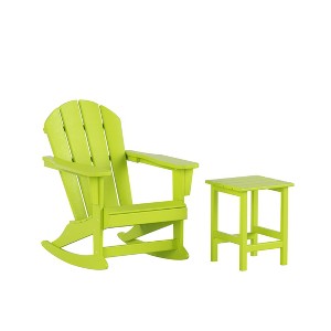 WestinTrends 2-Piece Set Outdoor Adirondack Rocking Chair with Side Table - 1 of 2