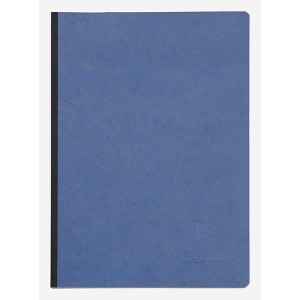 Clairefontaine Clothbound Notebook w/ elastic closure  - Ruled 96 sheets - 6 x 8 1/4 - Blue - 1 of 4
