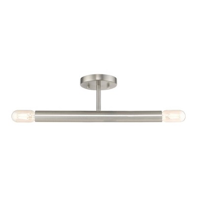Livex Lighting Copenhagen 2 - Light Semi-Flush Mount in  Brushed Nickel