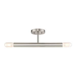 Livex Lighting Copenhagen 2 - Light Semi-Flush Mount in  Brushed Nickel - 1 of 4