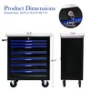 HANPURE 7 DRAWERS MULTIFUNCTIONAL TOOL CART WITH WHEELS-BLACK+BLUE - 4 of 4
