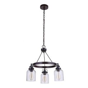 Craftmade Lighting Foxwood 3 - Light Chandelier in  Flat Black/Dark Teak - 1 of 1