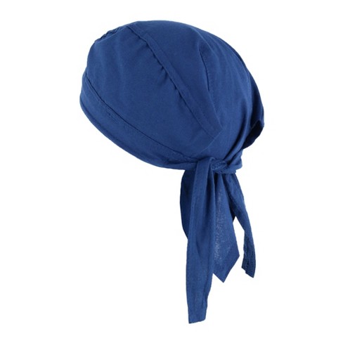 Ctm Cotton Solid Unlined Biker Do Rag Cap, Navy : Target