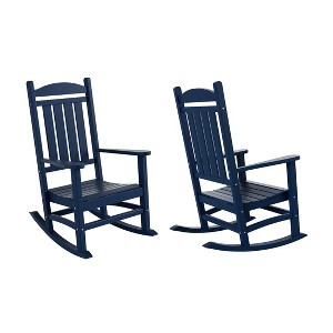 WestinTrends All-Weather Outdoor Patio Poly Classic Porch Rocking Chair (Set of 2) - 1 of 4