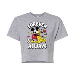 Women's - Disney - Furever And Always Cropped Graphic T-Shirt - 1 of 4