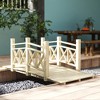 Outsunny 5 ft. Garden Bridge with Safety Rails, Wooden Outdoor Bridge for Backyard Ponds, Creeks, Streams - 2 of 4