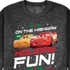Men's - Cars - Lightning McQueen Highway To Holiday Fun Graphic Fleece Sweatshirt - 2 of 4