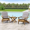 Malibu 3pc Outdoor 2 Seater Acacia Wood Chat Set with Cushions - Gray/Natural - Christopher Knight Home - 2 of 4