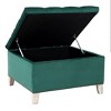 WestinTrends Square Velvet Tufted Storage Ottoman for Living Room Bedroom - 4 of 4