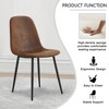 PAGED Dining Chairs Modern Medieval Style Living Room Chairs with Metal Legs for Living Room - 2 of 4
