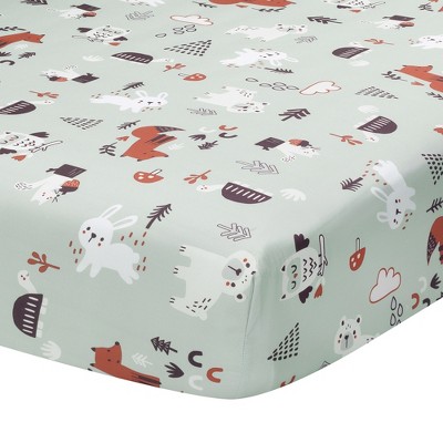 Gray Microfiber Reversible Animal Alphabet Toddler Quilt Set