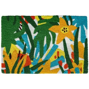 Jellybean Tropical Garden Doormat 20" x 30" – Vibrant Indoor/Outdoor Accent Mat for Porch, Patio, or Entryway - 1 of 3
