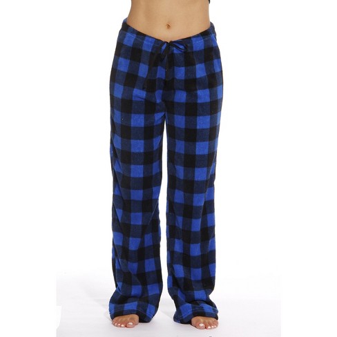 Just Love Women s Fleece Pajama Pants Soft And Cozy Sleepwear Lounge Pjs buffalo Plaid Royal Black Medium Target