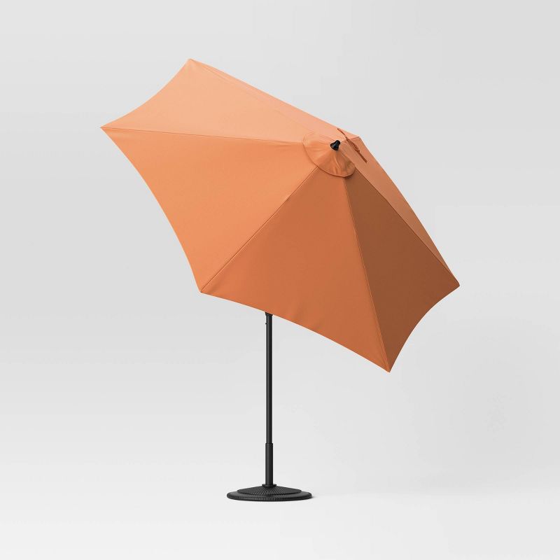 9' Round Outdoor Patio Market Umbrella with Black Pole - Room Essentials™, 4 of 8