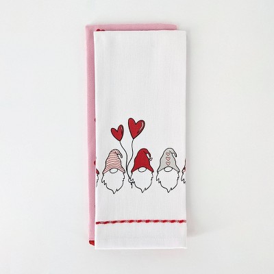 2ct Dish Towels Valentine's Day Gnomes - Bullseye's Playground™