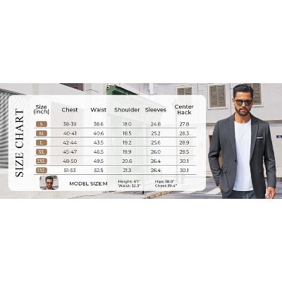 COOFANDY Men's Casual Blazer One Button Sport Coats Lightweight Suit Jacket Navy Blue M — фото 6