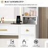 Acekool Vanity Desk with LED Mirror, RGB Cabinets, Charging Station, 6 Drawers, Storage Shelves, Touch Control, for Bedroom and Dressing Room, White - 4 of 4