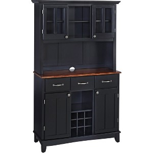 Buffet with 2 Door Hutch Wood/Black/Cherry - Home Styles - 1 of 4