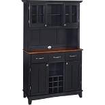 Buffet with 2 Door Hutch Wood/Black/Cherry - Home Styles