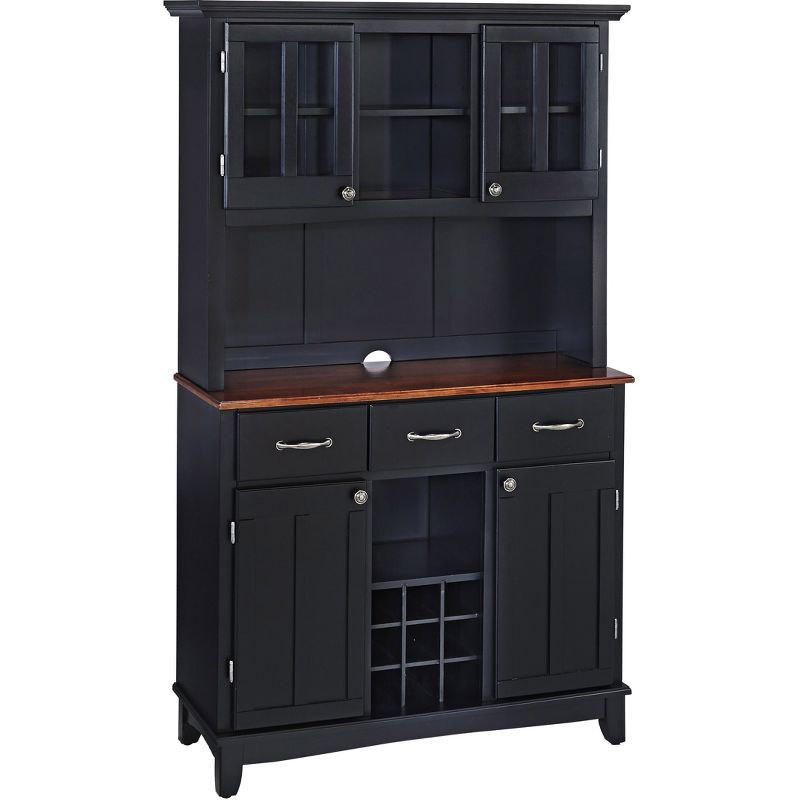 Buffet with 2 Door Hutch Wood/Black/Cherry - Home Styles, 1 of 8