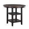 NicBex Round Dining Table Transitional Style Counter Height Table with 2 Display Shelves for Dining Room - image 3 of 4