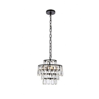 Elegant Lighting Mila 3 - Light Pendant in  Black